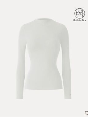 OGL Move White Long-Sleeve Mock Neck Brami Top